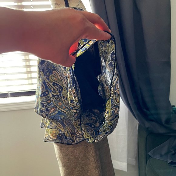 F&M Collection Green Batik patterned blouse Size Small. - Picture 2 of 8